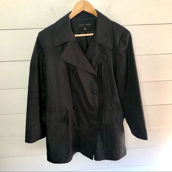 GALLERY Double Button Pea Coat Size Large - Picture 1 of 6